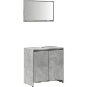 (concrete grey) vidaXL Bathroom Furniture Set Vanity Unit Organiser Cabinet Engi (concrete grey) vidaXL Bathroom Furniture Set Vanity Unit Organiser Cabinet Engi