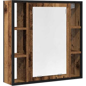 (old wood) vidaXL Bathroom Mirror Cabinet Black Oak 60x16x60 cm Engineered Wood (old wood) vidaXL Bathroom Mirror Cabinet Black Oak 60x16x60 cm Engineered Wood
