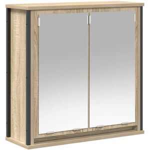 vidaXL Bathroom Wall Cabinet with Mirror Sonoma Oak 60x21x60 cm vidaXL Bathroom Wall Cabinet with Mirror Sonoma Oak 60x21x60 cm