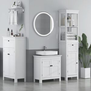 HOMCOM White Slim Bathroom Storage Cabinet - Bathroom Storage HOMCOM White Slim Bathroom Storage Cabinet - Bathroom Storage