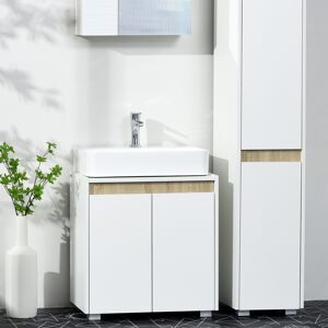 kleankin Modern Bathroom Sink Cabinet, Floor Standing Under Sink Cabinet White kleankin Modern Bathroom Sink Cabinet, Floor Standing Under Sink Cabinet White