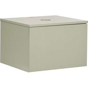 Beliani Wall Mounted Washbasin Cabinet ALZIRA 60 cm Light Green Beliani Wall Mounted Washbasin Cabinet ALZIRA 60 cm Light Green