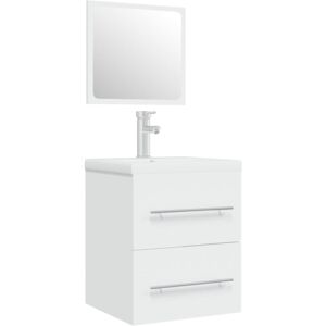 vidaXL Bathroom Cabinet with Sink - White & Durable Material vidaXL Bathroom Cabinet with Sink - White & Durable Material