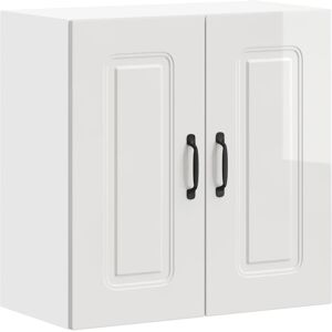 vidaXL Kitchen Wall Cabinet Kalmar High Gloss White Engineered Wood vidaXL Kitchen Wall Cabinet Kalmar High Gloss White Engineered Wood