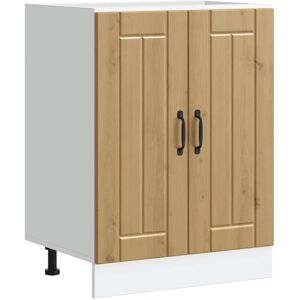 vidaXL Sink Base Cabinet Lucca Artisan Oak Engineered Wood vidaXL Sink Base Cabinet Lucca Artisan Oak Engineered Wood