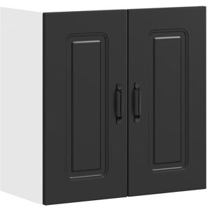 vidaXL Kitchen Wall Cabinet Kalmar Black Engineered Wood kitchen wall unit vidaXL Kitchen Wall Cabinet Kalmar Black Engineered Wood kitchen wall unit