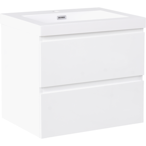 Beliani Wall Mounted Vanity Unit with Basin CARDIEL 60 cm White Beliani Wall Mounted Vanity Unit with Basin CARDIEL 60 cm White