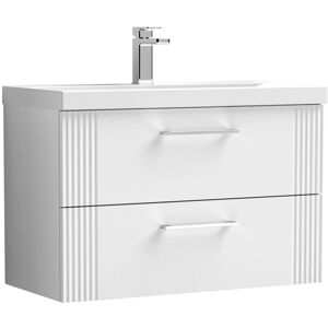 Balterley Partial Fluted 2 Drawer Wall Hung Vanity Unit with 1 Tap Hole Thin-Edge Basin- 8 Balterley Partial Fluted 2 Drawer Wall Hung Vanity Unit with 1 Tap Hole Thin-Edge Basin- 8