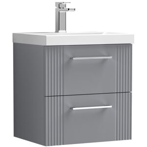 Balterley Partial Fluted 2 Drawer Wall Hung Vanity Unit with 1 Tap Hole Thin-Edge Basin - Balterley Partial Fluted 2 Drawer Wall Hung Vanity Unit with 1 Tap Hole Thin-Edge Basin -