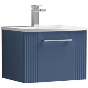 Balterley Partial Fluted 1 Drawer Wall Hung Vanity Unit with 1 Tap Hole Curved Basin- 500m Balterley Partial Fluted 1 Drawer Wall Hung Vanity Unit with 1 Tap Hole Curved Basin- 500m