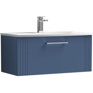 Balterley Partial Fluted 1 Drawer Wall Hung Vanity Unit with 1 Tap Hole Curved Basin- 800m Balterley Partial Fluted 1 Drawer Wall Hung Vanity Unit with 1 Tap Hole Curved Basin- 800m