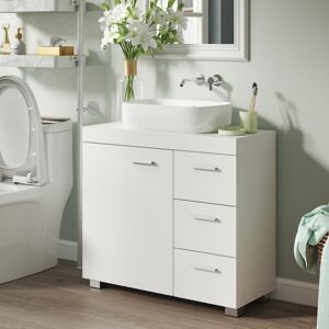 VASAGLE Under Sink Bathroom Cabinet, Storage Cabinet, with 3 Drawers, 2 Compartments Beh VASAGLE Under Sink Bathroom Cabinet, Storage Cabinet, with 3 Drawers, 2 Compartments Beh