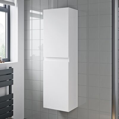 Unbranded Bathroom Cabinet Flat Pack Gloss White Wall Hung Tall 350 x 250mm Unbranded Bathroom Cabinet Flat Pack Gloss White Wall Hung Tall 350 x 250mm