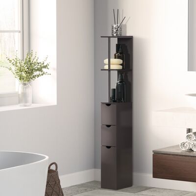 HOMCOM Tall Bathroom Storage Cabinet - Shelf & Drawers HOMCOM Tall Bathroom Storage Cabinet - Shelf & Drawers