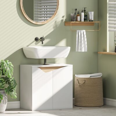 HOMCOM Under Sink Cabinet, Bathroom Sink Cabinet for Basin without Pedestal HOMCOM Under Sink Cabinet, Bathroom Sink Cabinet for Basin without Pedestal