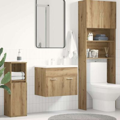 VidaXL Bathroom Oak Wood Vanity Cabinet - Bathroom Furniture VidaXL Bathroom Oak Wood Vanity Cabinet - Bathroom Furniture