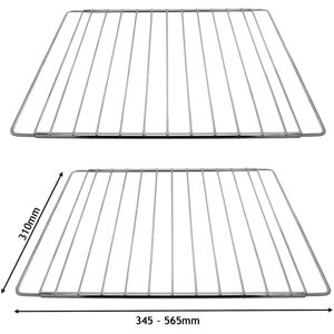 Universal Adjustable Extendable Oven Shelf (310 x 345-565mm, Pack of 2) Universal Adjustable Extendable Oven Shelf (310 x 345-565mm, Pack of 2)