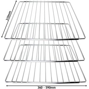 SPARES2GO Adjustable Extendable Shelf for Bush Oven Cooker (310 x 360-590mm, Pack of 3) SPARES2GO Adjustable Extendable Shelf for Bush Oven Cooker (310 x 360-590mm, Pack of 3)