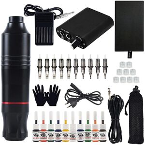 Unbranded Professional Tattoo Kit Rotatable Tattoo Machine Pen With Power Supply Foot Peda Unbranded Professional Tattoo Kit Rotatable Tattoo Machine Pen With Power Supply Foot Peda