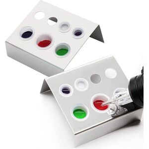 IFSECOND Tattoo Ink Cup Holder - 3Pcs Tattoo Ink Caps Holder 7 Holes Cup Holder Stainles IFSECOND Tattoo Ink Cup Holder - 3Pcs Tattoo Ink Caps Holder 7 Holes Cup Holder Stainles