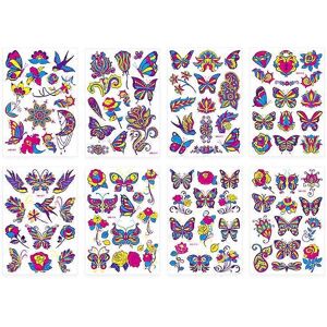 Unbranded (As show, One size) 8 Fluorescent Butterfly Face Tattoo Stickers, Nightclub Bar Unbranded (As show, One size) 8 Fluorescent Butterfly Face Tattoo Stickers, Nightclub Bar
