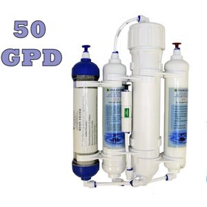 Finerfilters 4 Stage Compact Aquarium Reverse Osmosis Unit 50 GPD with Inline DI Finerfilters 4 Stage Compact Aquarium Reverse Osmosis Unit 50 GPD with Inline DI