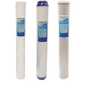 Finerfilters 20" Triple Housing Replacement Filter Set PP Sediment, GAC & CTO Ca Finerfilters 20" Triple Housing Replacement Filter Set PP Sediment, GAC & CTO Ca