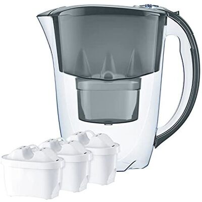 AQUAPHOR Amethyst Water Filter Jug - 2.8L, Gray, 3 Maxfor+ Cartridges AQUAPHOR Amethyst Water Filter Jug - 2.8L, Gray, 3 Maxfor+ Cartridges
