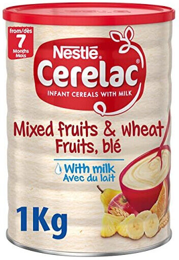 Nestle CERELAC Wheat Based Baby Food Cereal with Mixed Fruit and Milk, 7 months+