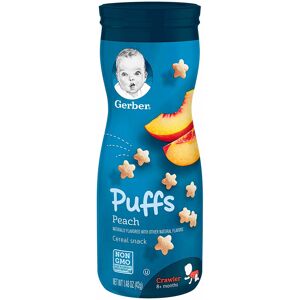 Gerber Puffs Cereal Snack, Crawler, 8+ Months, Peach, Crawler, 42 g Gerber Puffs Cereal Snack, Crawler, 8+ Months, Peach, Crawler, 42 g