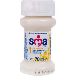 SMA PRO First Infant Milk, Ready-to-Feed, 70ml Bottles, Box of 32 SMA PRO First Infant Milk, Ready-to-Feed, 70ml Bottles, Box of 32