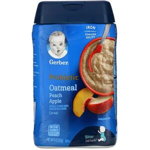 Gerber Probiotic Oatmeal Cereal, Peach Apple, 8 oz (227 g) Gerber Probiotic Oatmeal Cereal, Peach Apple, 8 oz (227 g)