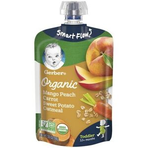 Gerber Organic Toddler Baby Oatmeal Food Pouch Mango Peach Carrot Sweet Potato - Gerber Organic Toddler Baby Oatmeal Food Pouch Mango Peach Carrot Sweet Potato -