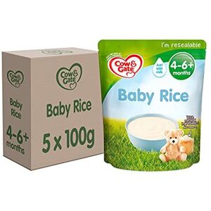 Cow & Gate Baby Rice Cereal, 4-6+ Months, 100 g, Pack of 5 Cow & Gate Baby Rice Cereal, 4-6+ Months, 100 g, Pack of 5