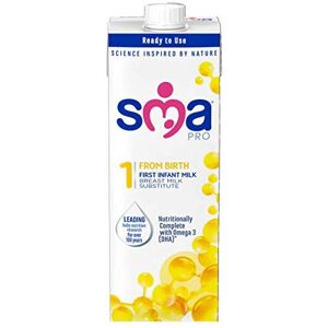 SMA PRO First Infant Baby Milk From Birth Ready to Drink 1 Litre Pack of 6 SMA PRO First Infant Baby Milk From Birth Ready to Drink 1 Litre Pack of 6