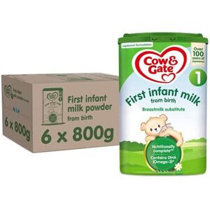 Cow & Gate 1 First Infant Baby Milk Powder Formula, from Birth, 800g (Pack of 6) Cow & Gate 1 First Infant Baby Milk Powder Formula, from Birth, 800g (Pack of 6)