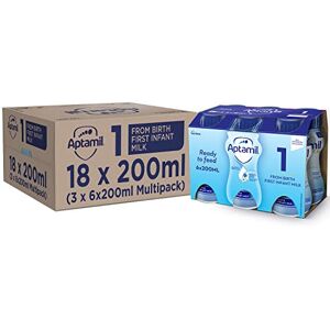 Aptamil 1 First Infant Baby Milk Ready to Use Liquid Formula, from Birth, 200 ml Aptamil 1 First Infant Baby Milk Ready to Use Liquid Formula, from Birth, 200 ml