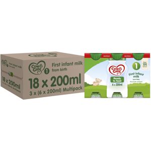 Cow & Gate 1 First Infant Baby Milk Ready to Use Liquid Formula, from Birth, 200 Cow & Gate 1 First Infant Baby Milk Ready to Use Liquid Formula, from Birth, 200