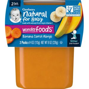 Gerber Natural for Baby, Wonder Foods, 2nd Foods, Banana Carrot Mango, 2 Pack, Gerber Natural for Baby, Wonder Foods, 2nd Foods, Banana Carrot Mango, 2 Pack,