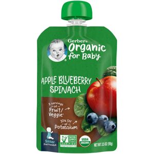 Gerber Organic for Baby, 2nd Foods, Apple, Blueberry, Spinach, 3.5 oz (99 g) Gerber Organic for Baby, 2nd Foods, Apple, Blueberry, Spinach, 3.5 oz (99 g)