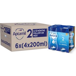 Aptamil 2 Follow On Baby Milk Ready To Use Liquid Formula, 6-12 Months, 200 Ml, Aptamil 2 Follow On Baby Milk Ready To Use Liquid Formula, 6-12 Months, 200 Ml,