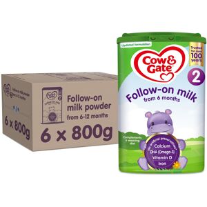 Cow & Gate 2 Follow On Baby Milk Powder Formula, 6-12 Months, 800g (Pack of 6) Cow & Gate 2 Follow On Baby Milk Powder Formula, 6-12 Months, 800g (Pack of 6)