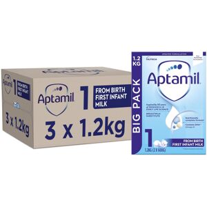 Aptamil 1 First Baby Milk Powder, From Birth, 1.2K (Pack of 3) Aptamil 1 First Baby Milk Powder, From Birth, 1.2K (Pack of 3)