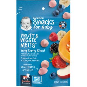 Gerber Snacks for Baby, Fruit & Veggie Melts, 8+ Months, Very Berry Blend, 1 oz Gerber Snacks for Baby, Fruit & Veggie Melts, 8+ Months, Very Berry Blend, 1 oz