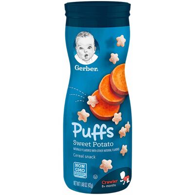 Gerber Puffs Cereal Snack, 8+ Months, Sweet Potato, 1.48 oz (42 g) Gerber Puffs Cereal Snack, 8+ Months, Sweet Potato, 1.48 oz (42 g)