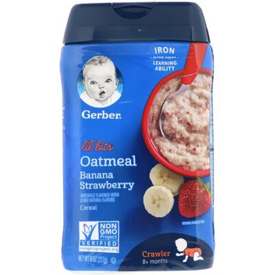 Gerber Oatmeal Cereal, 8+ Months, Banana Strawberry (227g) Gerber Oatmeal Cereal, 8+ Months, Banana Strawberry (227g)