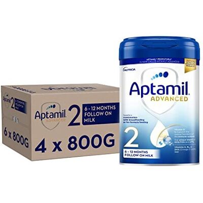 Aptamil Advanced 2 - 6-12 months - 800g - Pack of 4 - Baby formula Aptamil Advanced 2 - 6-12 months - 800g - Pack of 4 - Baby formula