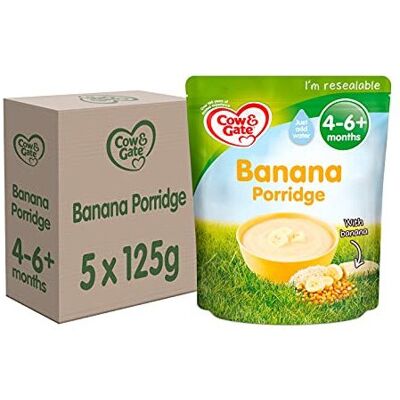 Cow & Gate - Banana Porridge - 4-6+ months - 125g - Baby cereal Cow & Gate - Banana Porridge - 4-6+ months - 125g - Baby cereal