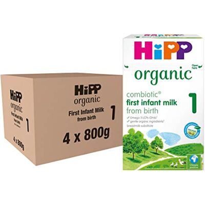 HiPP Organic 1 First Infant Baby Milk Powder Formula, From Birth, 800g (Pack of HiPP Organic 1 First Infant Baby Milk Powder Formula, From Birth, 800g (Pack of