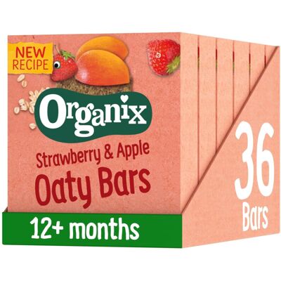 Organix Strawberry and Apple Organic Soft Oaty Snack Bars Multipack, No Added Su Organix Strawberry and Apple Organic Soft Oaty Snack Bars Multipack, No Added Su